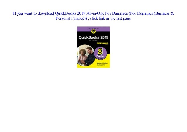 [#PDF~] QuickBooks 2019 All-in-One For Dummies (For ...