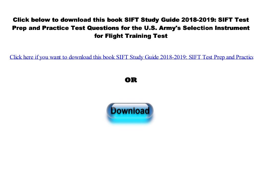 [Doc] SIFT Study Guide 20182019 SIFT Test Prep and Practice Test
