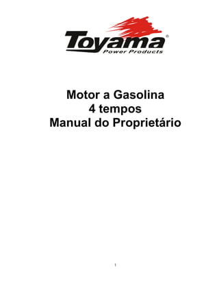 1
Motor a Gasolina
4 tempos
Manual do Proprietário
 