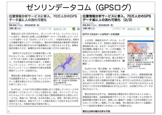 36
ゼンリンデータコム（GPSログ）
 