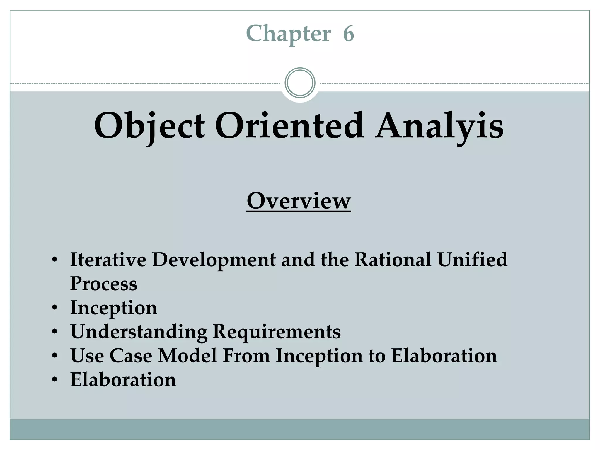 Object Oriented Analysis | PPT