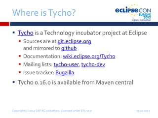 Building Eclipse Plugins and RCP Applications with Tycho - ECE 2012 | PPT