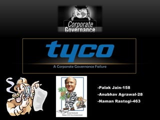 A Corporate Governance Failure
-Palak Jain-158
-Anubhav Agrawal-28
-Naman Rastogi-463
 