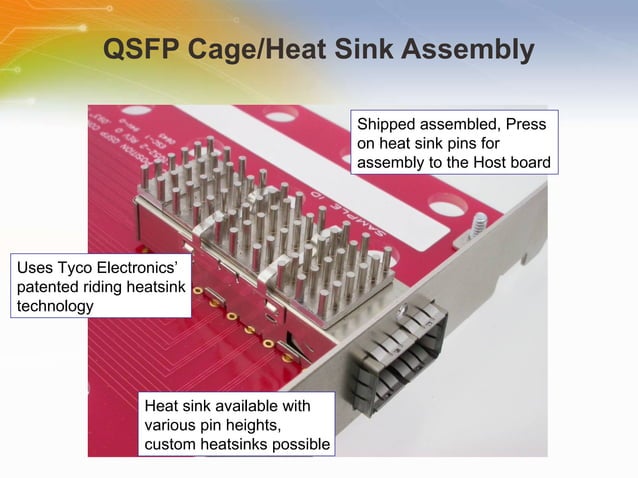 Quad Small Formfactor Pluggable (QSFP) Interconnect System PPT