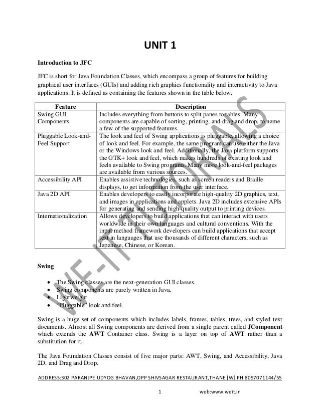 Tycs Advance Java Sem 5 Unit 1 2 3 4 2017