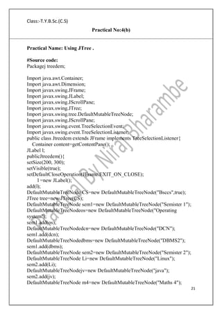 T.Y.B.S.CS Advance Java Practicals Sem 5 Mumbai University | PDF