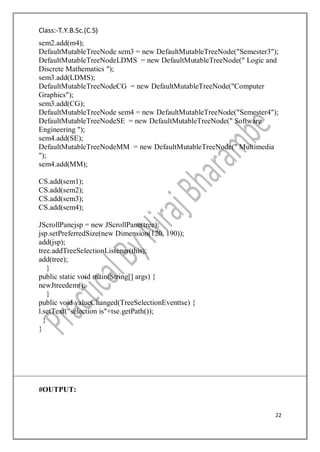 T.Y.B.S.CS Advance Java Practicals Sem 5 Mumbai University | PDF