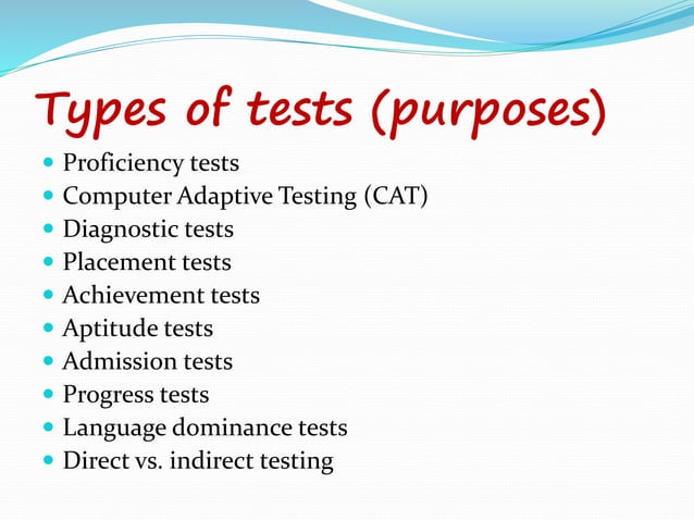 Objective Types of test...