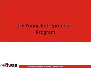 TiE Young Entrepreneurs Program 