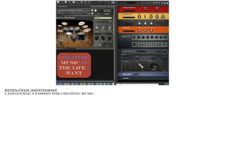 CREATING
MUSIC IS
THE LIFE i
want
https://flic.kr/p/fDESsT
https://flic.kr/p/fDESsT
I always had a passion for creating music.
 