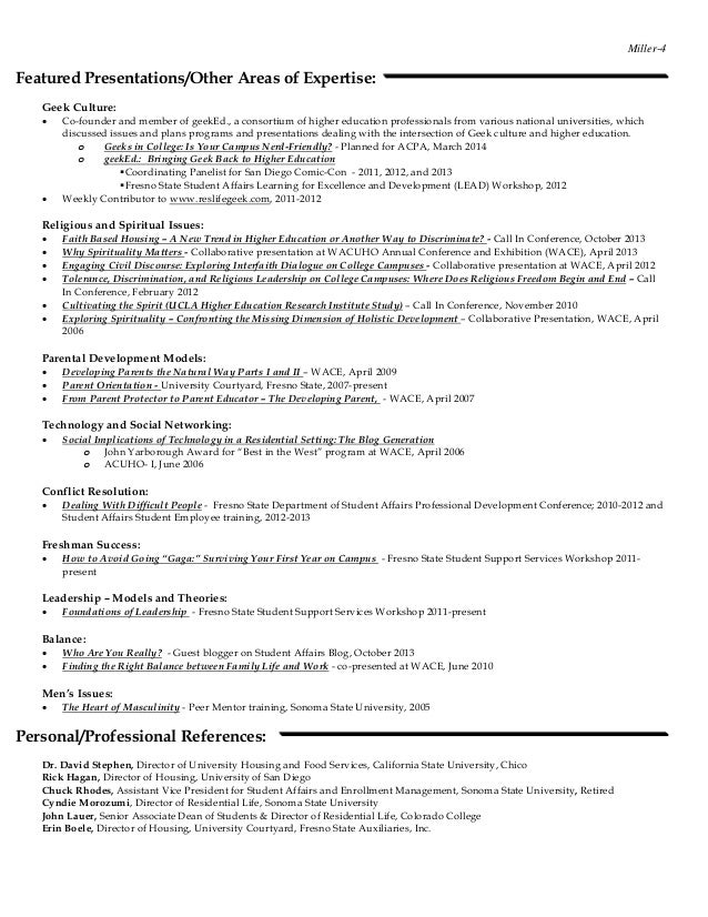 student services resumes