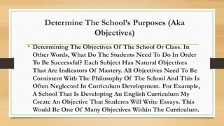 Tyler model of curriculum development