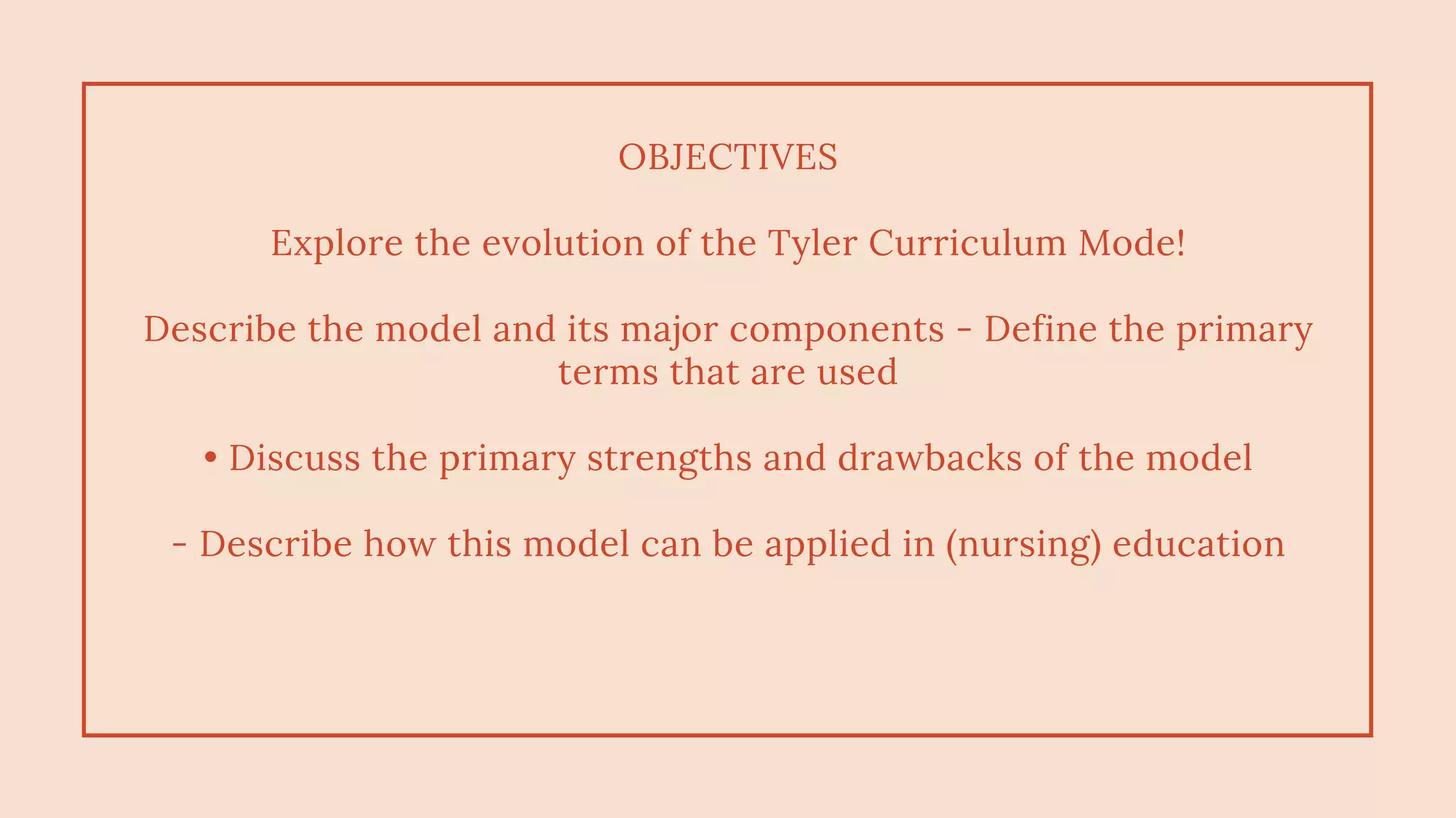 Tylers curriculum model | PDF