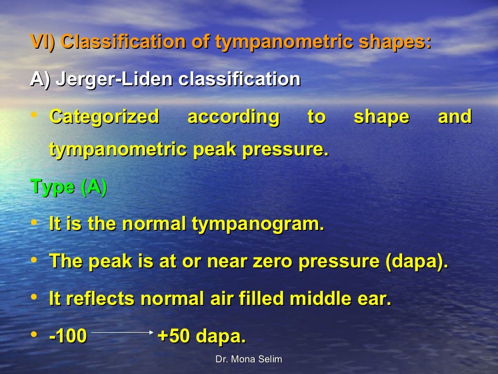 Tympanometry & Clinical Applications