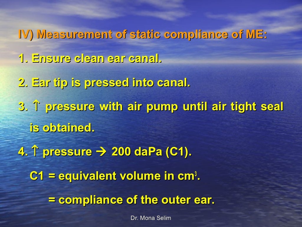 Tympanometry & Clinical Applications