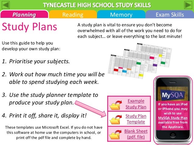 exam study schedule template