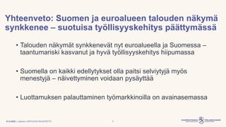 Pääjohtaja Olli Rehn: Suomalainen työelämä talouden taitekohdassa ja teknologiamurroksessa