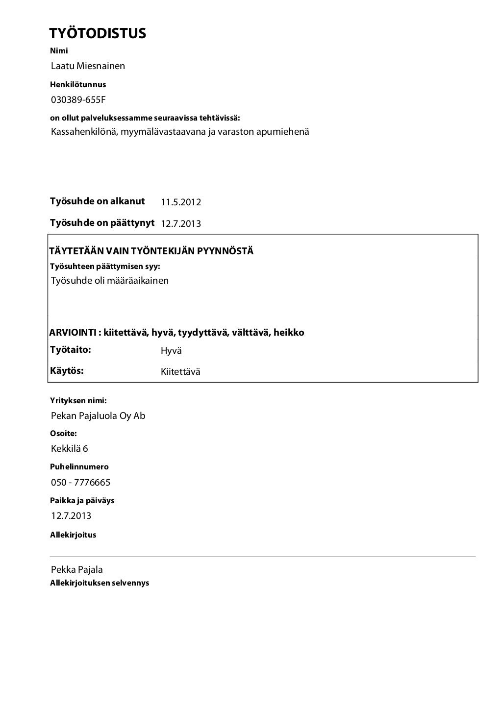Ty todistus Esimerkki ty-todistus-esimerkki