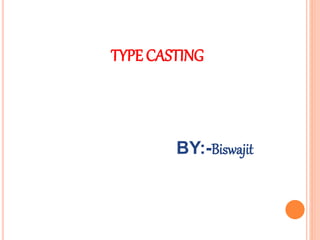 Type casting in ooabap | PPTX