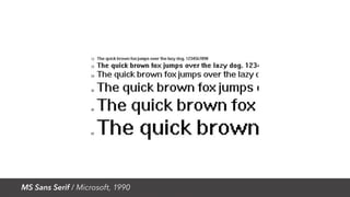 MS Sans Serif / Microsoft, 1990
 