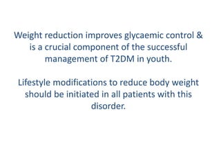 Type 2 DM in children & adolescents management overview | PDF