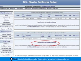 Illinois School Counselor Association  www.ilschoolcounselor.org 