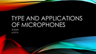 Type and applications of microphones | PDF