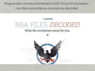 theguardian.com/world/interactive/2013/nov/01/snowden-nsa- 
files-surveillance-revelations-decoded 
 