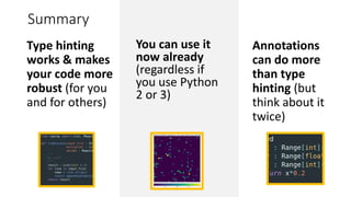 Type Annotations in Python: Whats, Whys and Wows! | PPTX