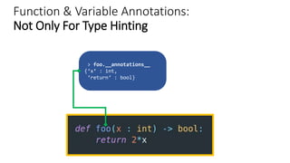 Type Annotations in Python: Whats, Whys and Wows! | PPT