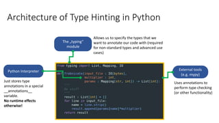 Type Annotations in Python: Whats, Whys and Wows! | PPT