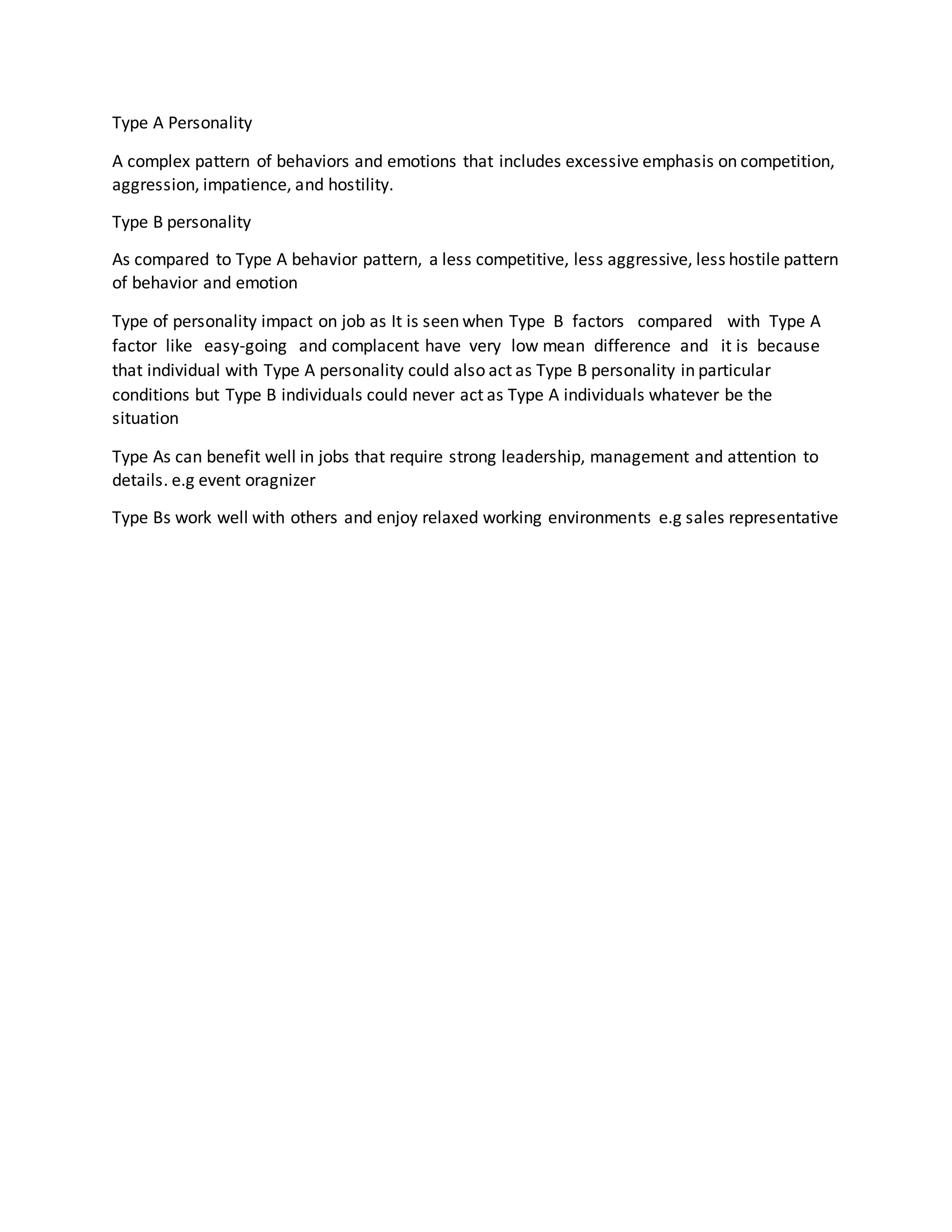 Type a personality | DOCX
