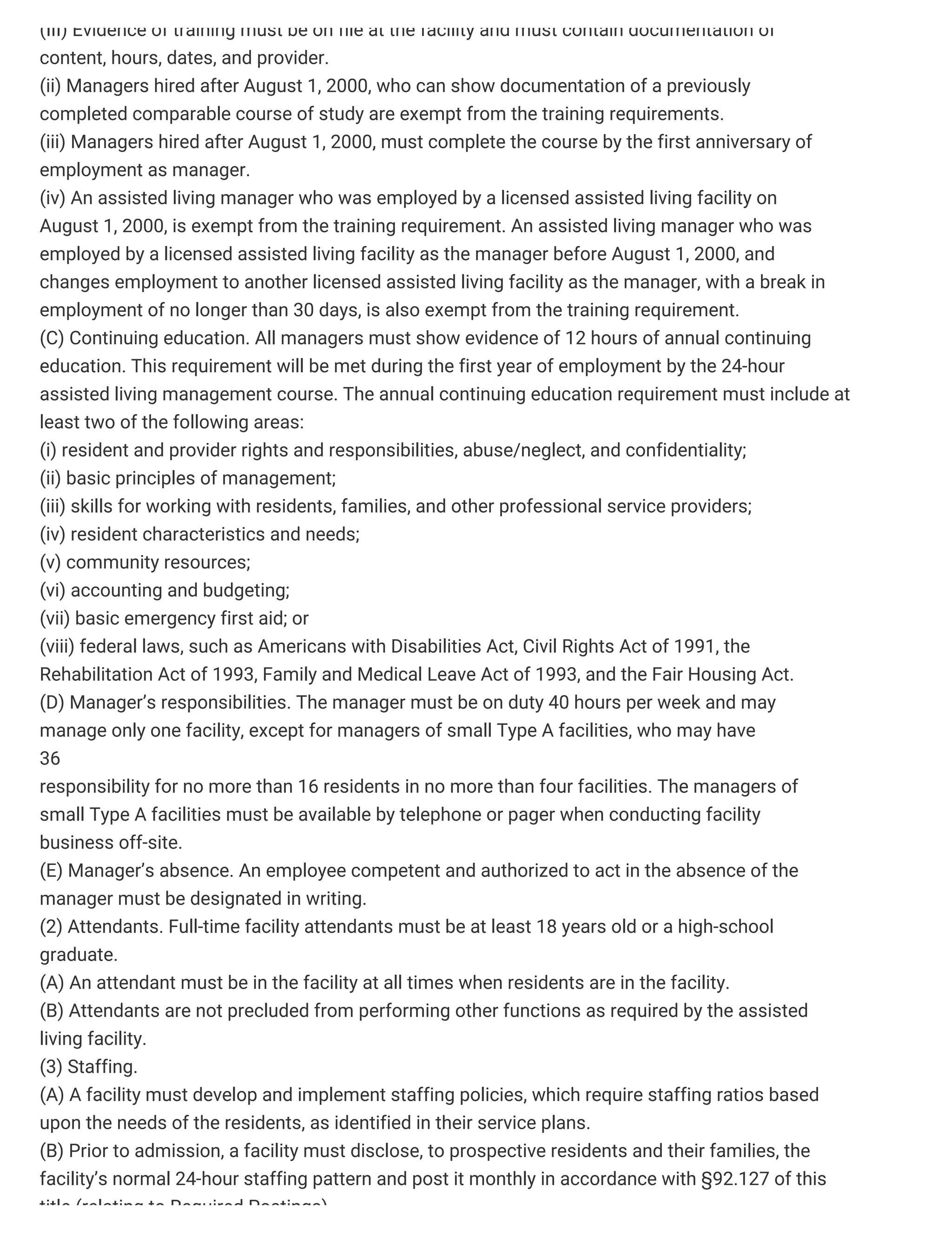 Type a versus type b assisted living faciliteis | PDF