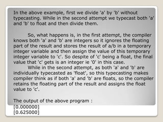 Typecasting in c | PPTX