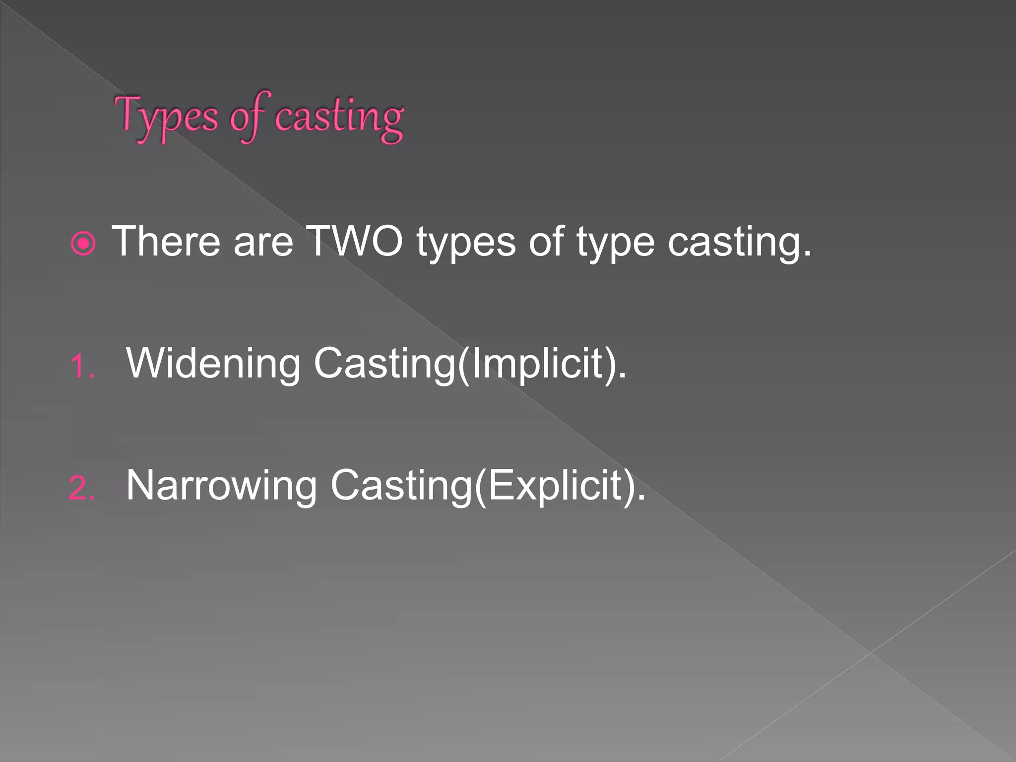 Type casting in java | PPT