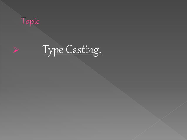 Type casting in java | PPT