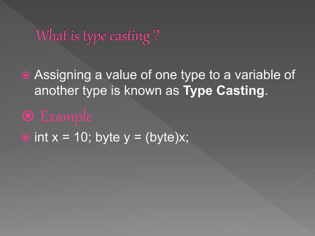 Type casting in java | PPT