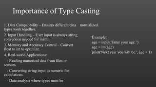 Comprehensive Guide to Type Casting in Python Programming | PPTX