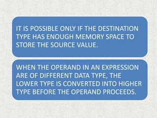 Type casting & type conversion | PPTX