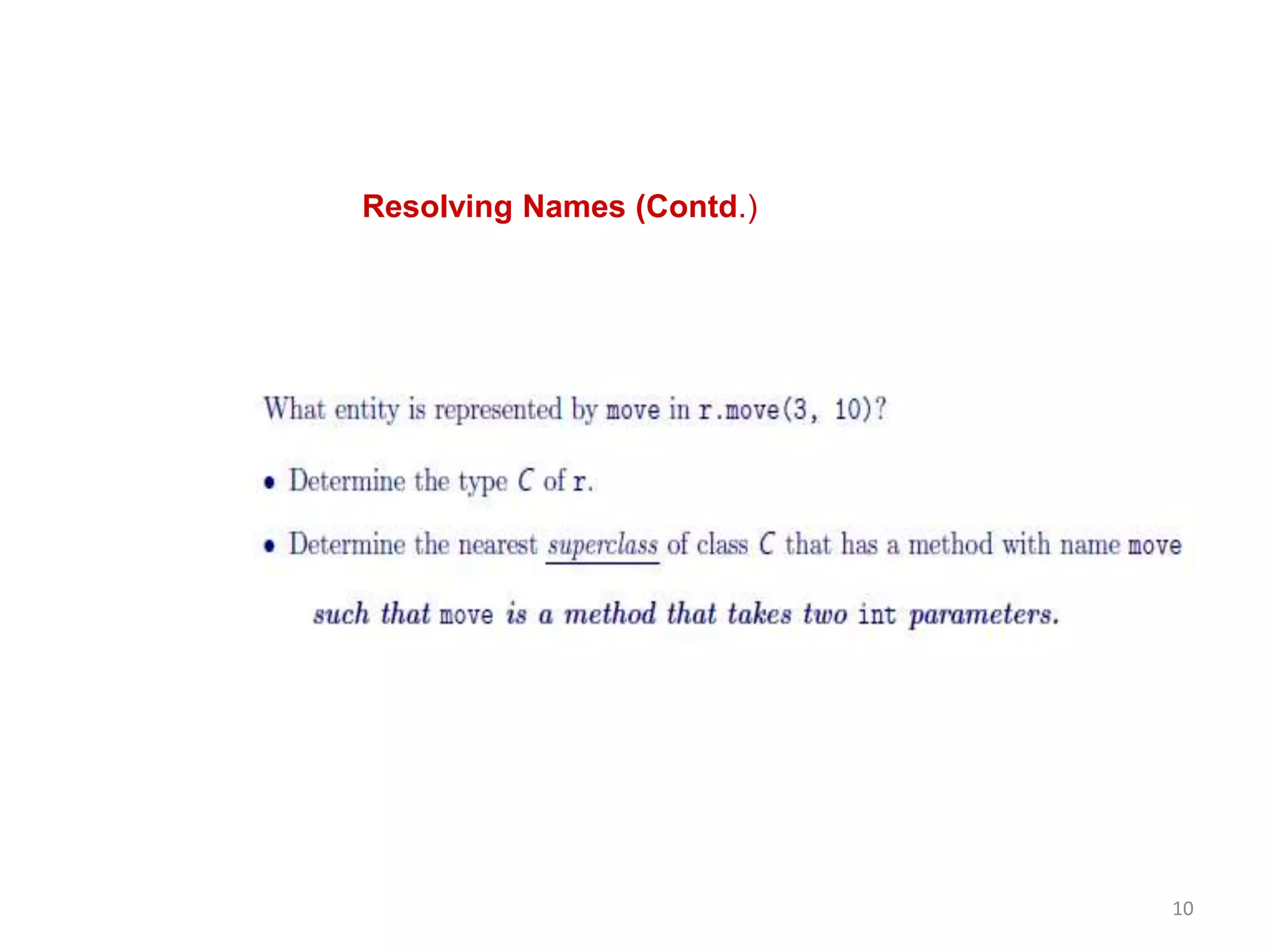 10
Resolving Names (Contd.)
