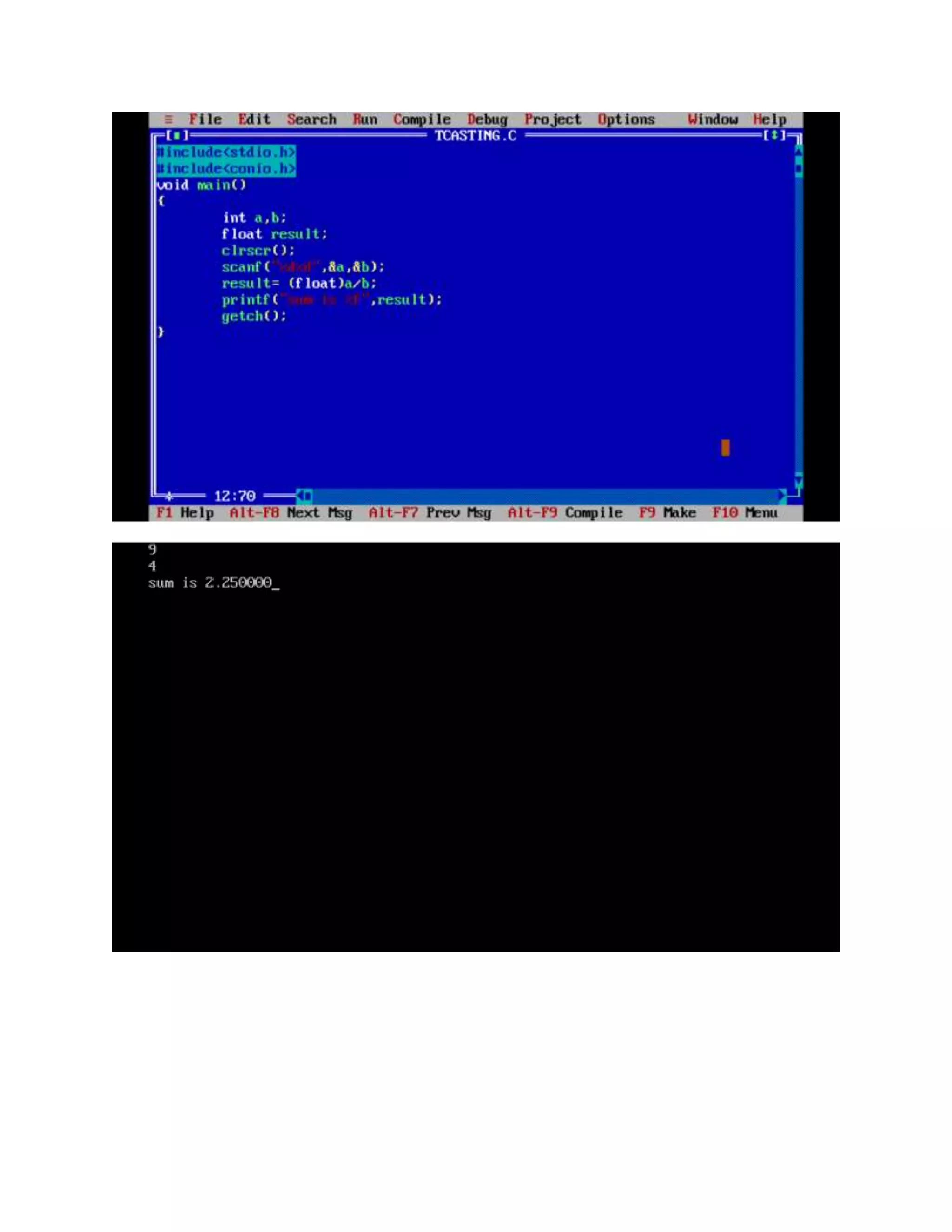 Type conversion in c
