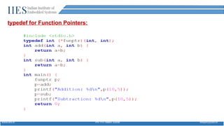 Typedef in C – Easy Explanation | IIES Bangalore | PPTX