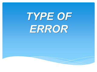 programming type error | PPT