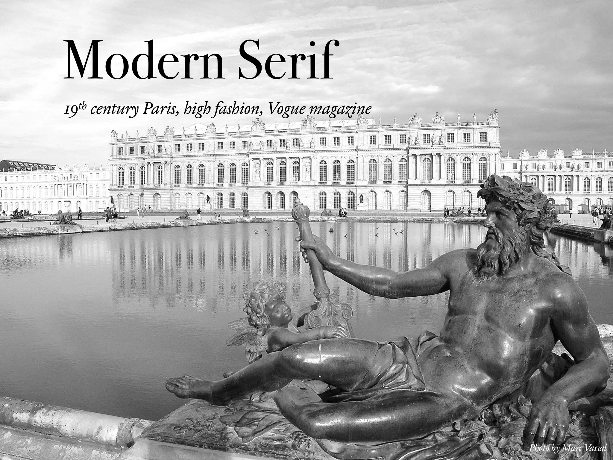 KAPTEREV.COM
Modern Serif
Bodoni
Didot
More fonts tagged “modern”…
Late 18th century Italian design, one of the best of its kind
French design, even more reﬁned and geometric than Bodoni
20th century American variation
Sometimes classiﬁed as transitional, it is both readable and fancy
Contemporary narrow typeface with historic look
Even higher contrast, very cool, fashionable and calculated. Problematic
readability as the letters are overly complex. Recommended for headings
 