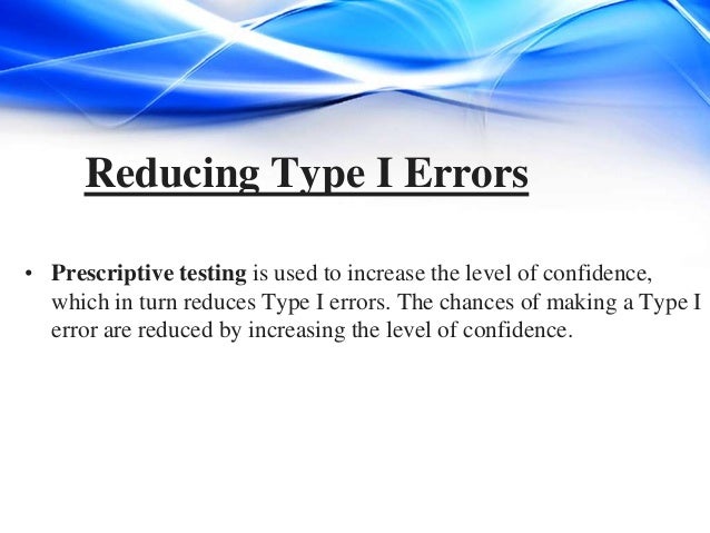 Type i and type ii errors