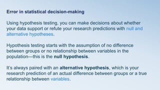 Type I & Type II Statistics.pptx