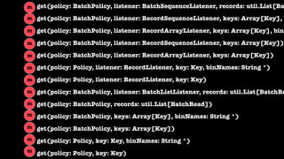 get(policy: BatchPolicy, listener: BatchSequenceListener, records: util.List[Ba
get(policy: BatchPolicy, listener: RecordS...