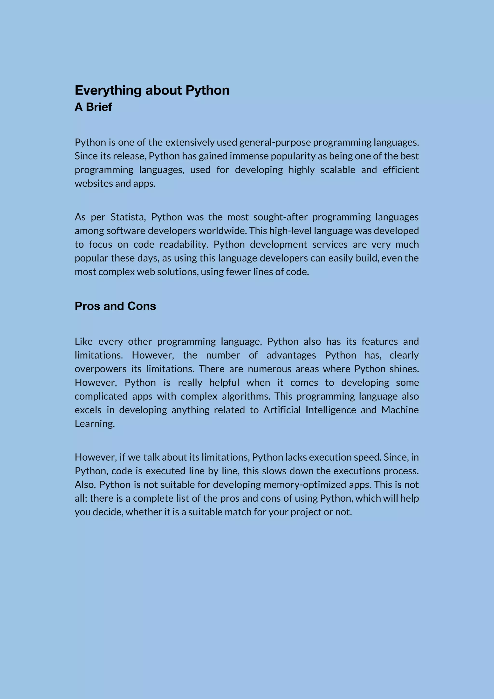 Type of apps that can be developed using python | PDF