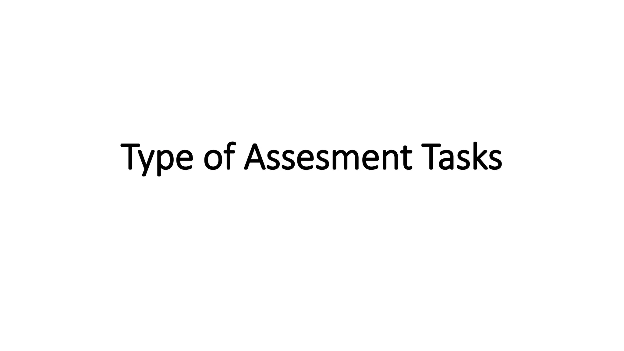 Type of Assesment Tasks in cambridge assesment | PPTX