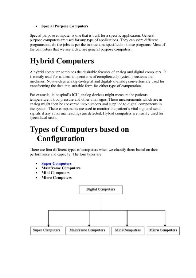 Type of computer